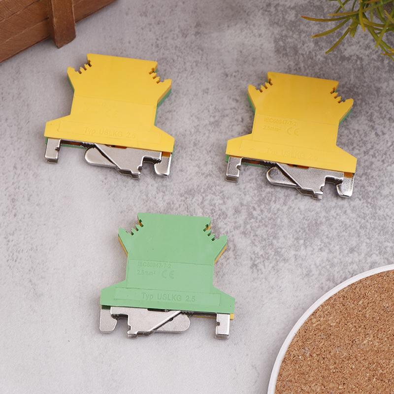 Product Introduction of USLKG2.5 Screw Ground DIN Rail Terminal Block Earth Connector Protective Modular UK 2.5mm Wire Electrical Connector USLKG-2.5N 21