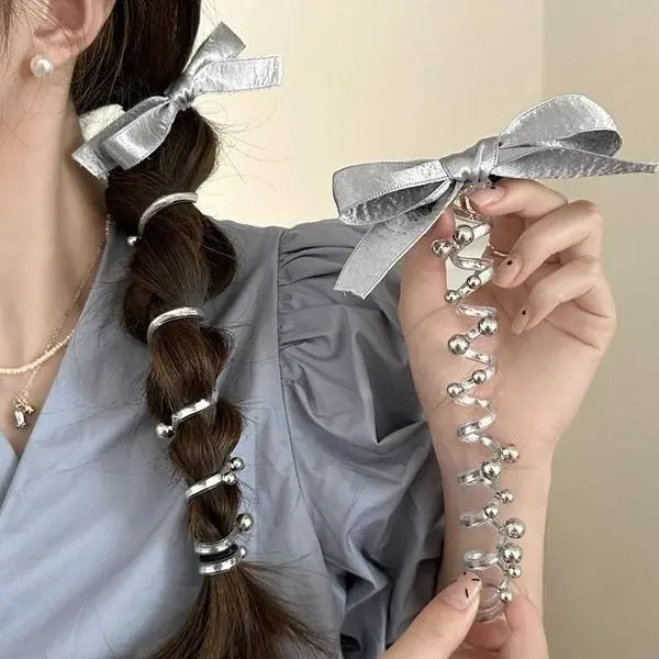 Bow & Bead Hair Ties - Trendy Scrunchies for Sweet & Cool Styles