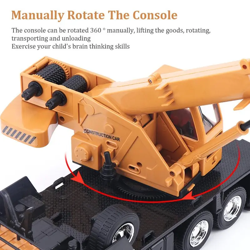 Đồ Chơi Xe Kỹ Thuật Xe Xúc Cần Cẩu Xe Tải Điều Khiển Từ Xa RC, 8 Kênh, Quà Tặng Đồ Chơi Cho Bé Trai Toy Pin 3