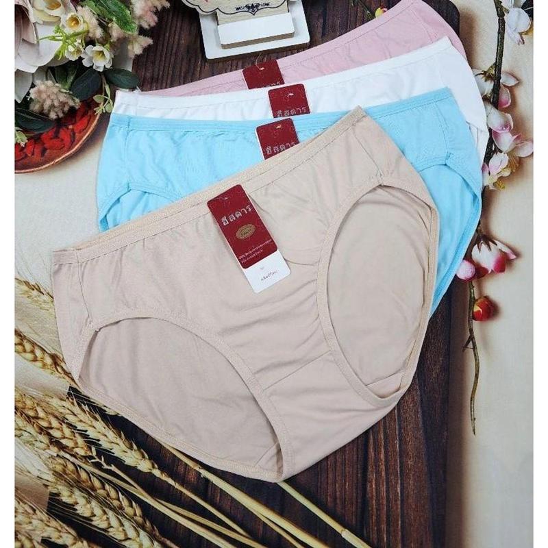 Combo 10 Quần Lót Nữ Cotton Lưng Ngắn Trơn Mềm Mịn Thoáng Mát Co Giãn Tốt (size 60-70 Kg) - Ngọċ Chinh Bikini 2