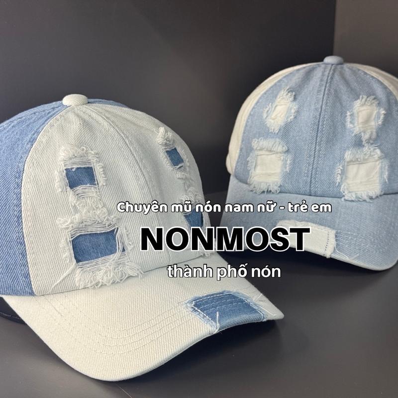 Nón lưỡi trai Jean rách phối cực chất - mũ kết run tua phong cách bụi bặm mũ  cali