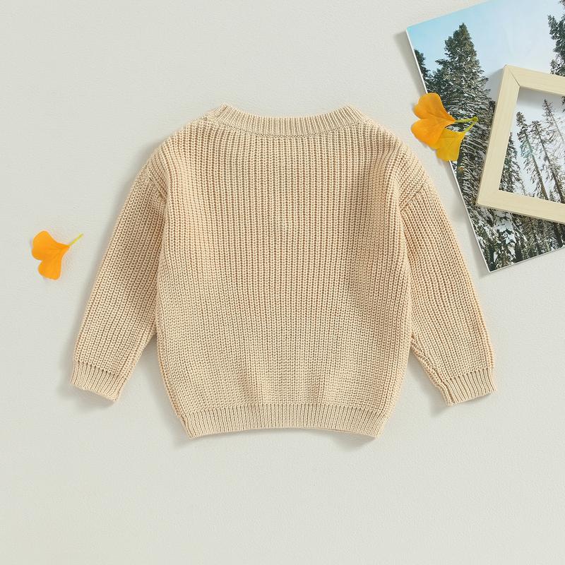 Product Introduction of Baby Girl Sweater, Long Sleeve Crew Neck Flower Winter Warm Knit Pullover Sweater Infant Clothes 56