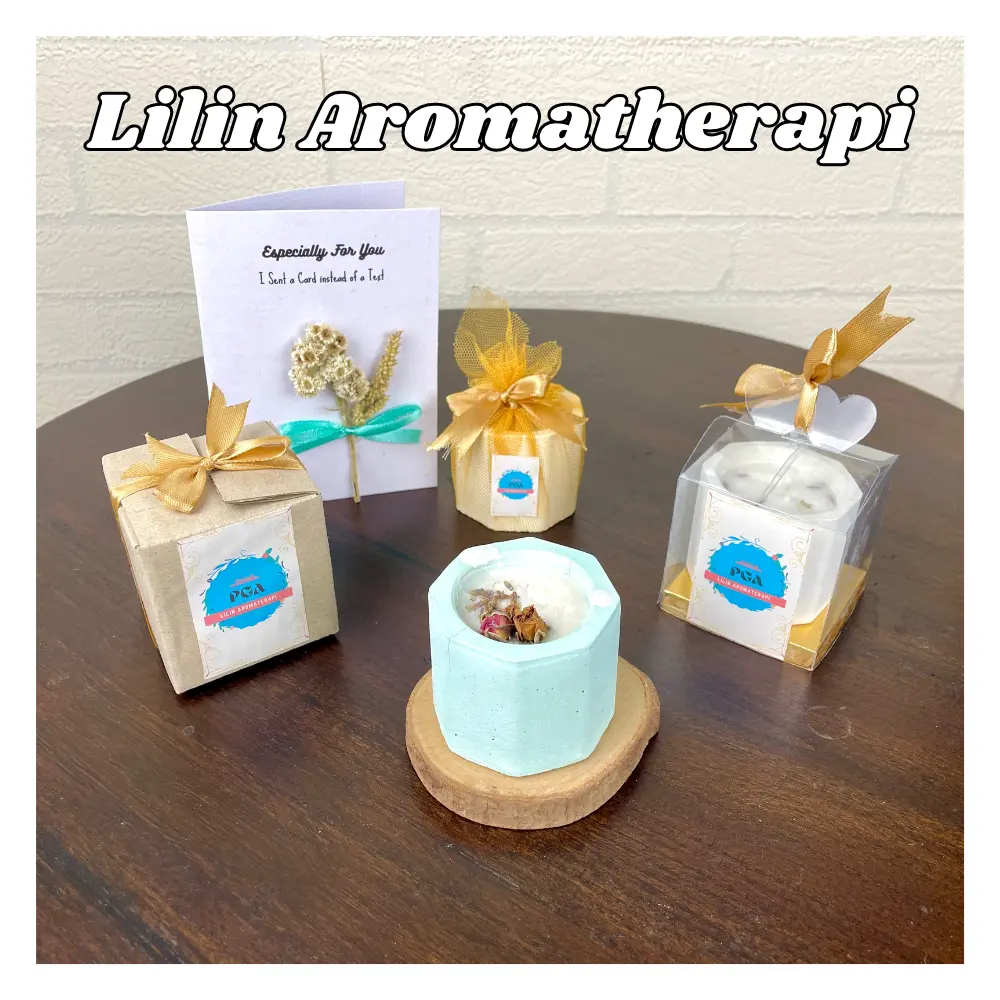 Lilin Aromaterapi Natural Wax Aromatherapy Scented Candle Wangi ST21 bunga hadiah