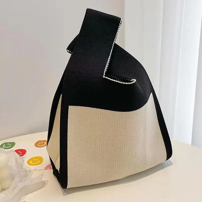 Tas Belanja Rajut Tas Tangan Wanita Lucu Style Korea Tote Bag Rajut Handmade Tas Anyaman 2
