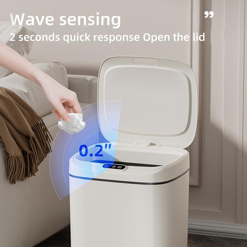 Automatic Trash Can, 1 Count Touchless Trash Bin with Lid, Kitchen Trash Can, Household Waste Bin for Kitchen, Bathroom, Bedroom, Living Room 4