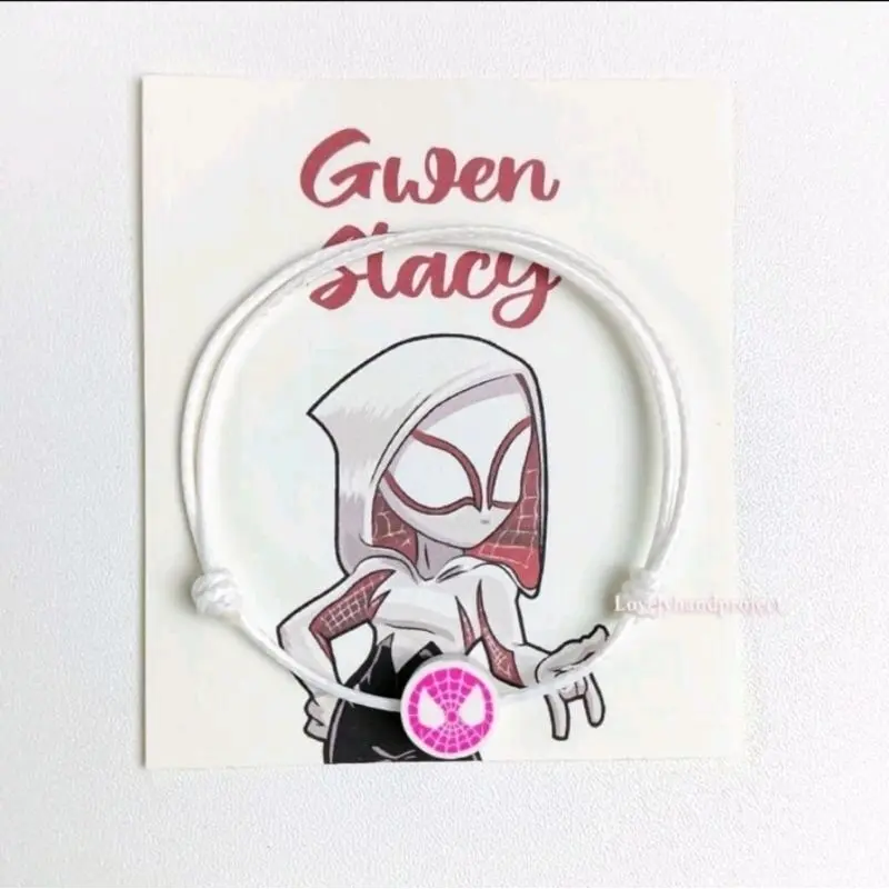 TERMURAH!! Gelang Couple Spiderman miles morales&gween stacy tali korea 4