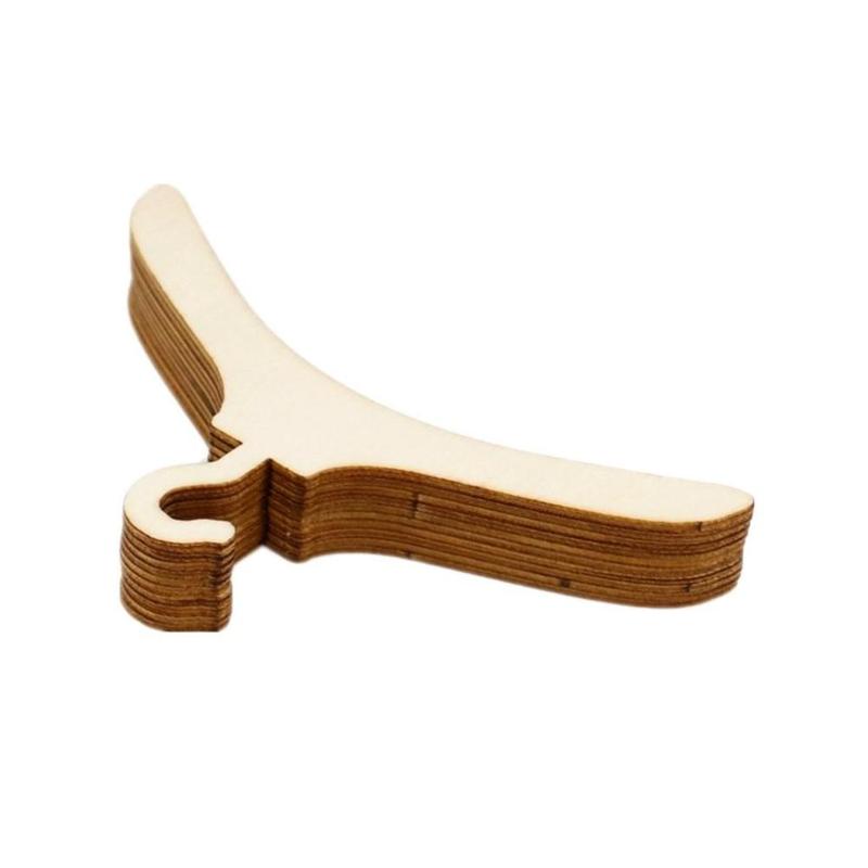 10 Pcs Wooden Hangers for 6 inch Labubu Doll Clothes Outfit Holders Hangers DIY for Labubu Baby Three Upset Duck Dolls Furniture Accessories 6