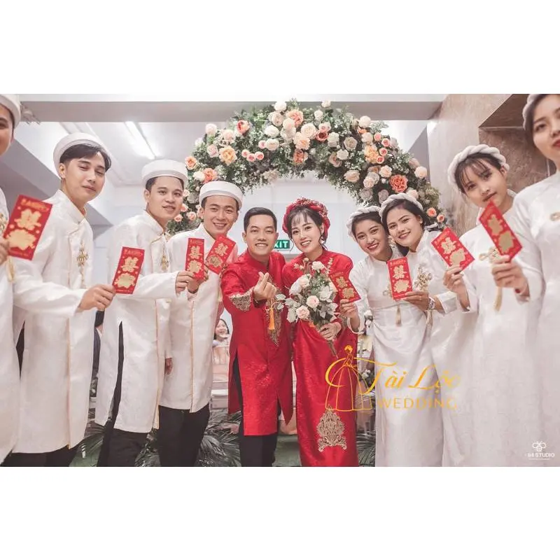 Phong Bao Lì Xì Họa Tiết Nổi Ép Kim trao Duyên Lễ Ăn Hỏi 4