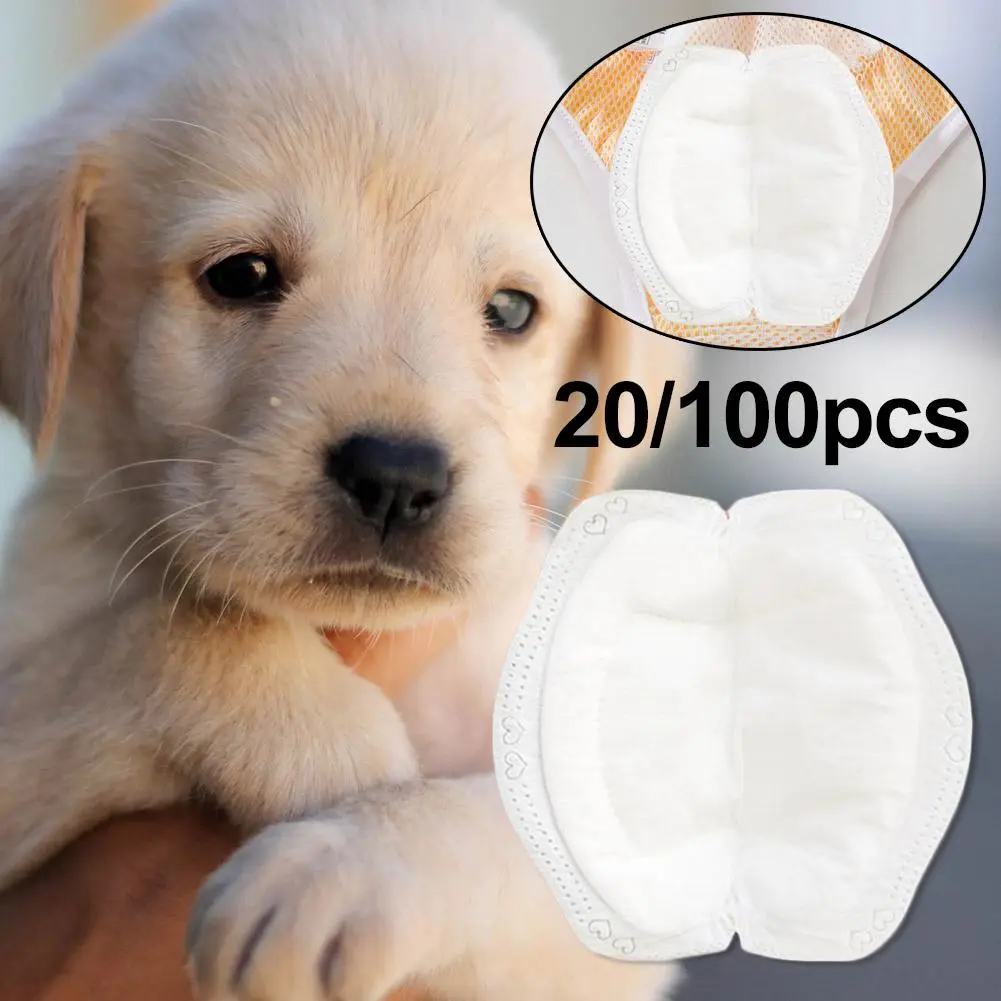 20/100pcs Dog Diaper Diapers For Female Dog Shorts Panties Dog Diaper Pad Female Sanitary Pants I7T5