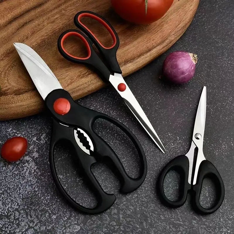 3PCS Strong Kitchen Shears Stainless Steel Poultry Fish Chicken Bone Scissors 304 stainless steel
