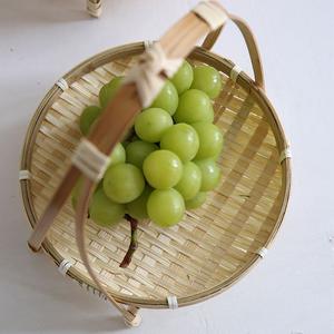 Bakul Buah Pencuci Mulut, Tenunan Buluh, Rak Paparan Kek, Buatan Tangan, Bakul Penyimpanan Berbilang Lapisan, Hiasan Bakul Buluh Kreatif Supplies rotan keran  jang rattan  baskets