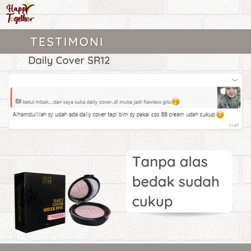 (FREE GIFT) TERLARISS BEDAK PADAT  DAILY COVER BEIGE SR12 Tahan Lama Tahan Lama Kontrol Minyak High Coverage Hidrasi Soft Focus Tahan Lama Bedak waterproof Tahan Lama Anti Air Glowing Medium Coverage High Coverage Tahan Lama Hidrasi Soft Focus 4