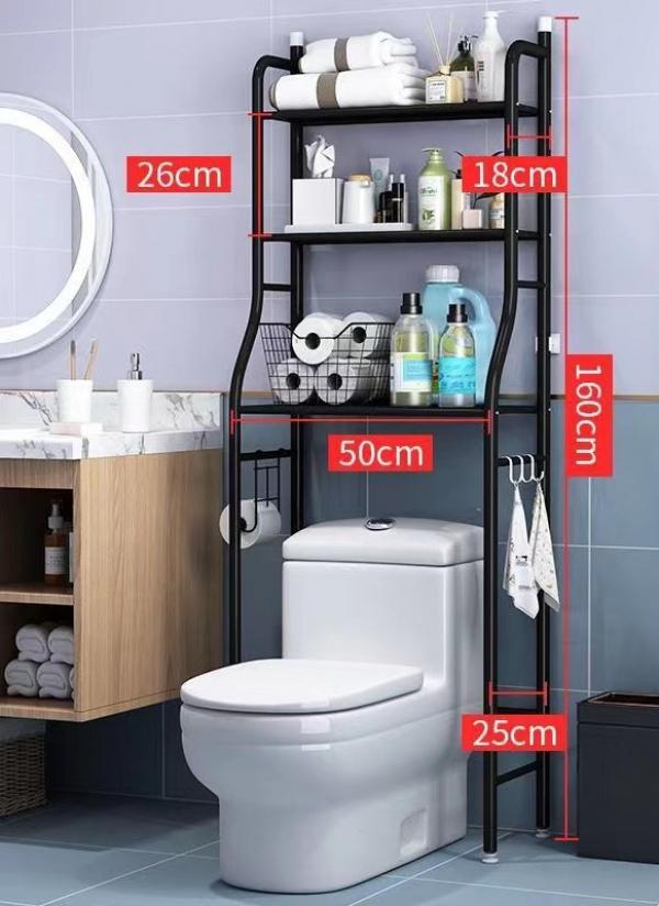 Product Introduction of Floor-Type Toilet Rack Punch-Free Toilet Bathroom Storage Washing Machine Storage Rack Toilet Storage Rack 15