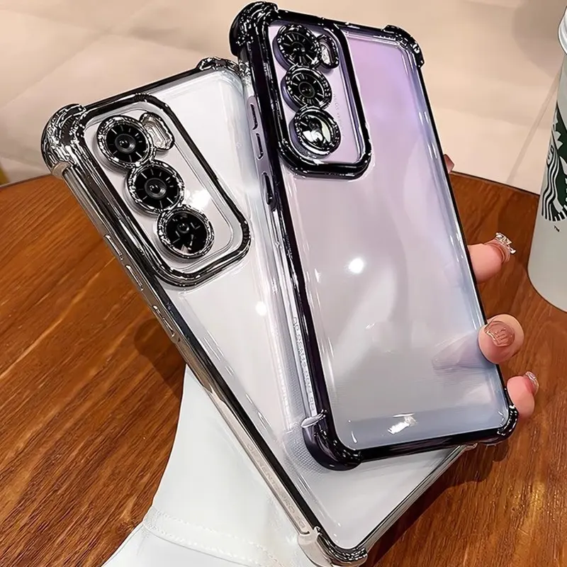 For-Casing Huawei P30 P40 P50 P60 Pura 70 Pro Plus P30 Lite Pura 70 Ultra Transparent Plating Phone Case Camera Protection Airbag Shockproof Soft Silicone Cover Cellphone Protective
