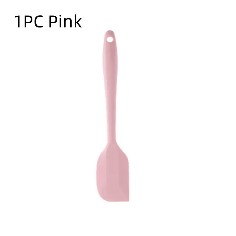#KUP 4pcs/1pc Silicone Spatula For Cream, Jam And Butter, Easy To Clean, Suitable For Home, Restaurant, Dessert Shop, Baking Kitchen Tool Set 7