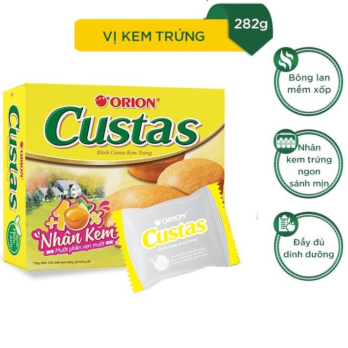 Hộp 12 gói bánh Orion Custas kem trứng 282G