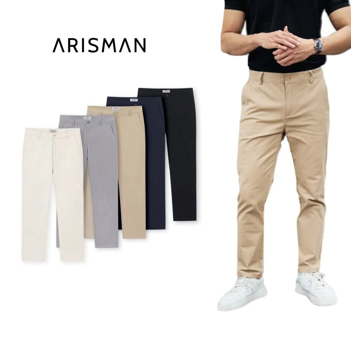 Quần Dài KAKI Nam ARISMAN, Co giãn, Mềm mịn, Tôn dáng, Thanh lịch Menswear Pants