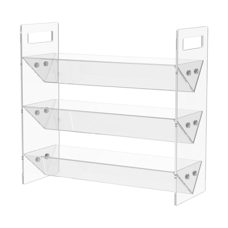Product Introduction of 3 Tiers Spice Rack Organizer with Handles Acrylic Spice Rack Clear Spice Organizer Detachable Seasoning Rack Cabinet Seasoning Organizer for Countertop Cupboard Pantry 18198 38