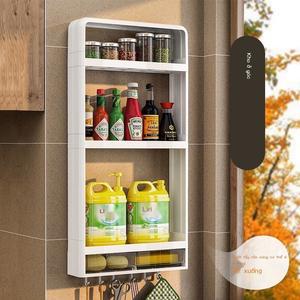 Kệ Đựng Gia Vị, Mỹ Phẩm Treo Tường Không Khoan Đục, Kệ Để Đồ Nhà Bếp thông minh hiện đại
