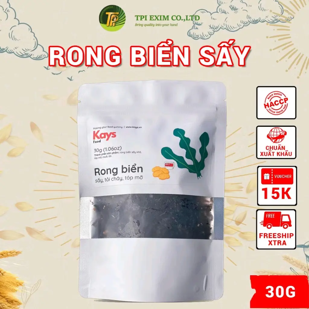 Rong biển sấy  thơm ngon giòn đậm vị
