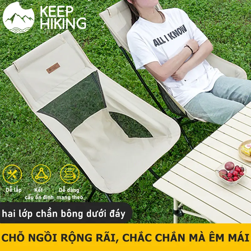 Ghế xếp dã ngoại - ghế du lịch phượt câu cá khối lượng nhẹ ，Siêu nhẹ, kích thước nhỏ gọn, chịu tải tốt，Chịu tải khoảng 0