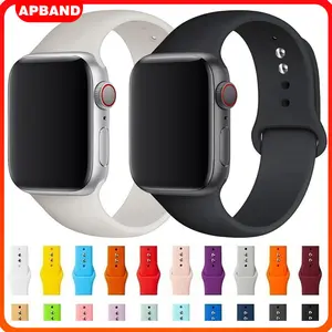 Tali Jam Tangan Sport Silicone Strap for IWatch Series 11 10 9 8 7 6 5 4 3 2 Rubber Band For Apple Watch Ultra 3/2/1 SE 3/2/1 49mm 46mm 45mm 41mm 44mm 40mm 42mm 38mm Soft Rubber Band Accessories Smartwatch