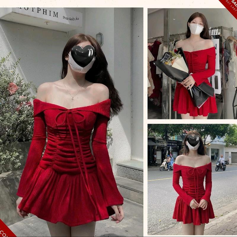  Set đầm bigsize 50-90kg chất thun xốp nhật 2 dây nhún eo dáng xoè tôn eo tôn dáng có kèm quần  Nữ Women H05 