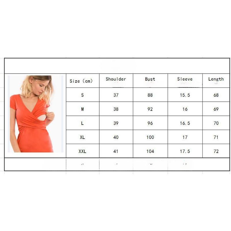Product Introduction of Breastfeeding Clothing Women Maternity Clothes Short Sleeve Pregnant Clothes Pleated Side Open Pregnancy T-Shirt Top 0