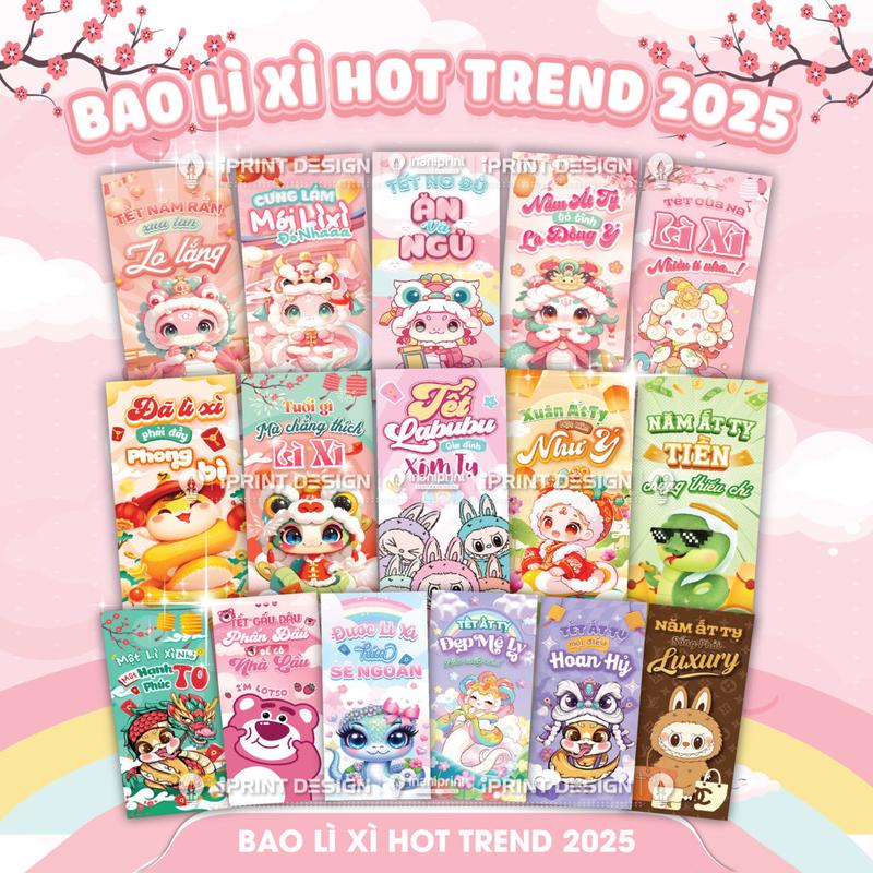 Bao Lì Xì Rắn Kute Dễ Thương - Bao Lì Xì Ất Tỵ Độc Quyền 2025