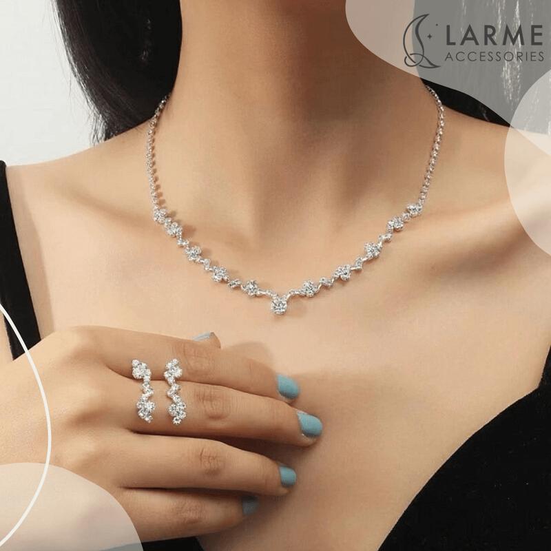 Bộ trang sức dự tiệc sang trọng larme accessories -BTS002