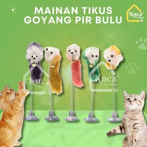 Mainan Peer Tikus Goyang Mainan Kucing dengan Lonceng Cat Toys Mainan Kucing Tikus Interaktif