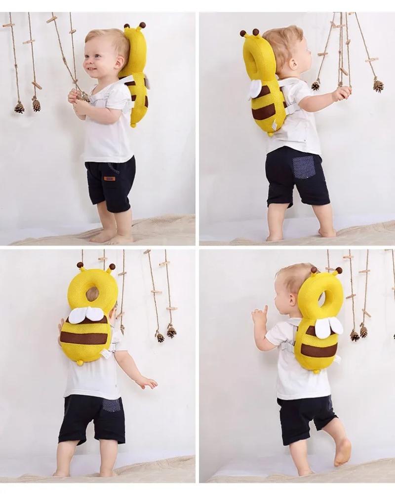 Product Introduction of Head Back Protector Baby Protect Pillow Learn Walk Headgear Prevent Injured Safety Pad  prevention Fall Cartoon Bee Kids Pillows 17
