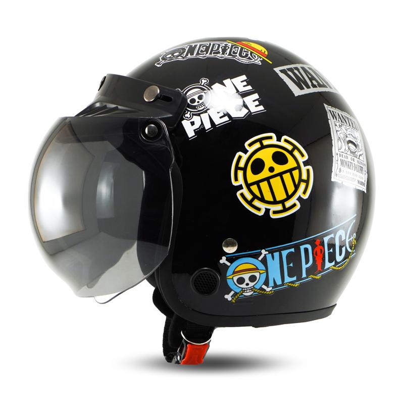 Product Introduction of helm bogo dewasa Helm SNi karakter Lucu kekinian Kaca Motorcycle 21