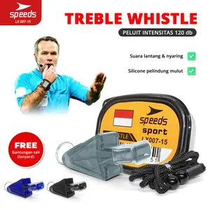 SPEEDS Peluit Wasit Pluit Treble Whistle Alat Olahraga Periwitan Sport Tali Linesman Survival 007-15
