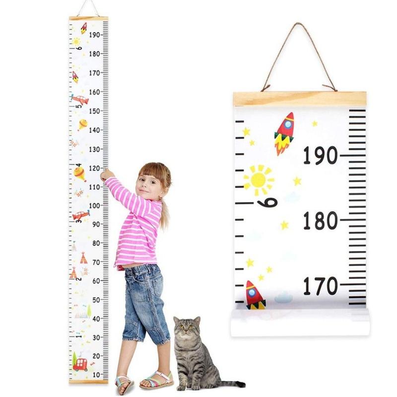 Product Introduction of Fashion Wall Hanging Children's Height Ruler Wooden Roll up Height Measuring Chart Removable Wall Sticker for Kids Child Room 15