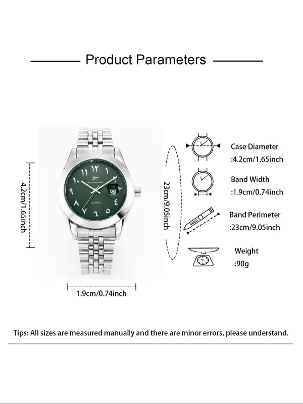 Men's Business Round Dial Analog Quartz Watch, with Box, Fashion Watch for Party, Daily Clothing Decor, Trendy All-match & Exquisite Watch for Birthday Gift 1
