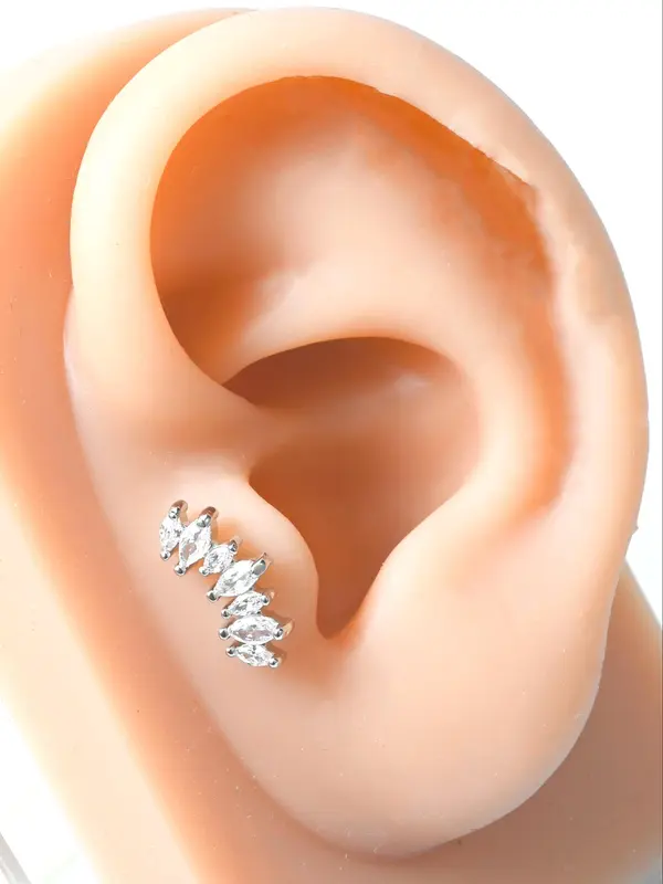Artificial Zircon Decor Stud Earrings, Elegant Stud Earrings for Women & Girls, Fashion Jewelry for Party, Daily Clothing Decor, Trendy Jewelry for Birthday Gift 8