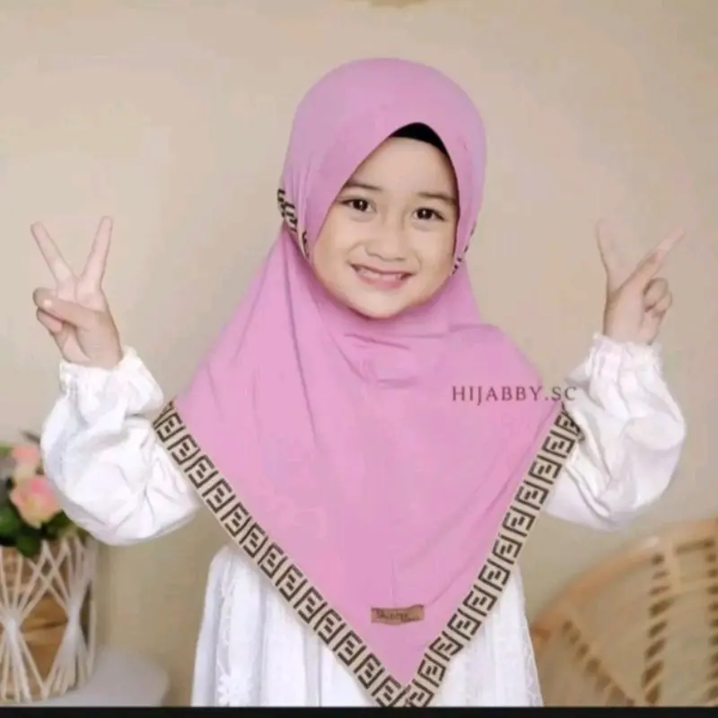 jilbab anak FENDYE Pet Serut Usia 3-7 Tahun All Size Grosir Hijab Kerudung Sekolah Terbaru Paud Perempuan Instan QasimaHijab dadishope12 Cantik