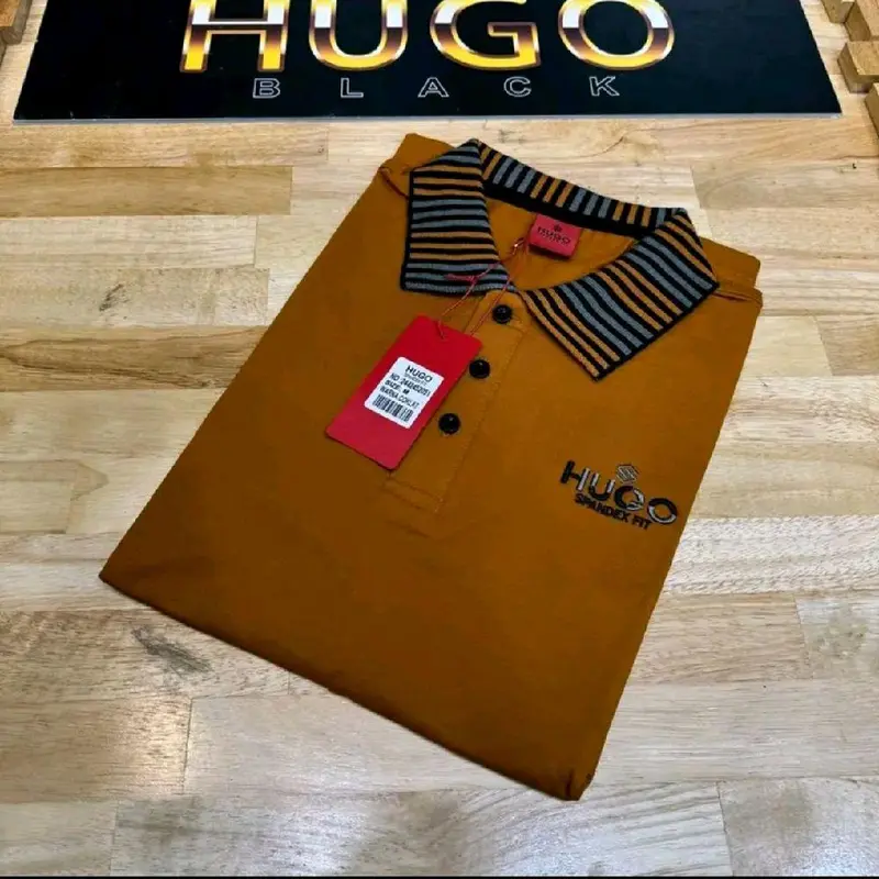 Kaos Krah Hg Selection Original Bahan Tebal Pria Dewasa Hitam Pendek Kerah - M L XL 7