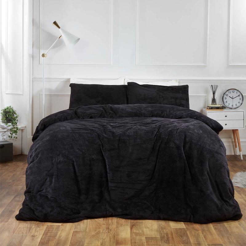 Brentfords Teddy Fleece Duvet Cover with Pillow Case Thermal Warm Bedding Set 2