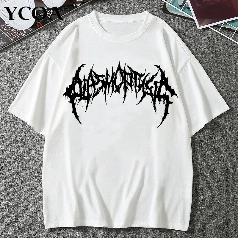 Men Tshirts Graphic Streetwear Hip Hop Goth Summer Y2K Print Harajuku Short Sleeve Cotton Tops Tees Oversized T-Shirt Clothing 0