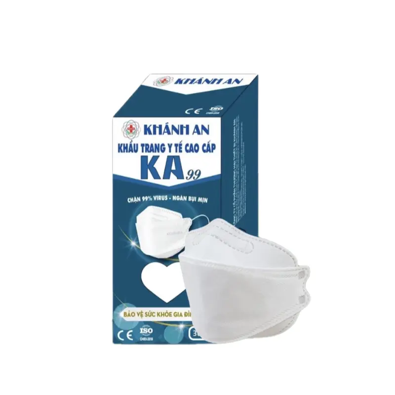 COMBO 10 hộp (300 cái) KHẨU TRANG KHÁNH AN KA 99 màu trắng 299k 1