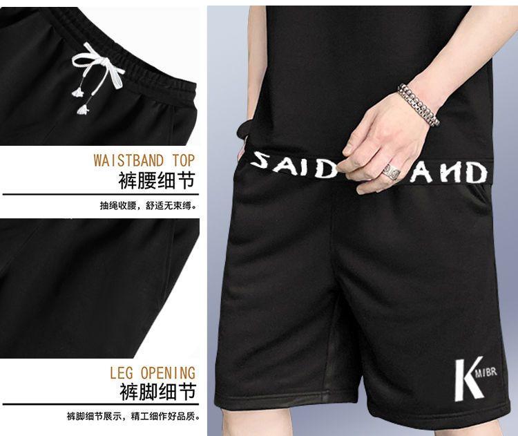 Product Introduction of 2025 New Trendy Two-Piece T-Shirt Summer Short Sleeve Set Men's Sports Casual Stylish Outfit Fashion Hot Sale 5