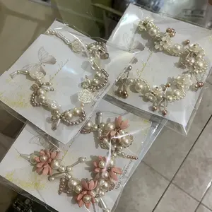 Bead Necklace atau Kalung Hijab, Kalung Manik Manik Perempuan Aksesoris Black