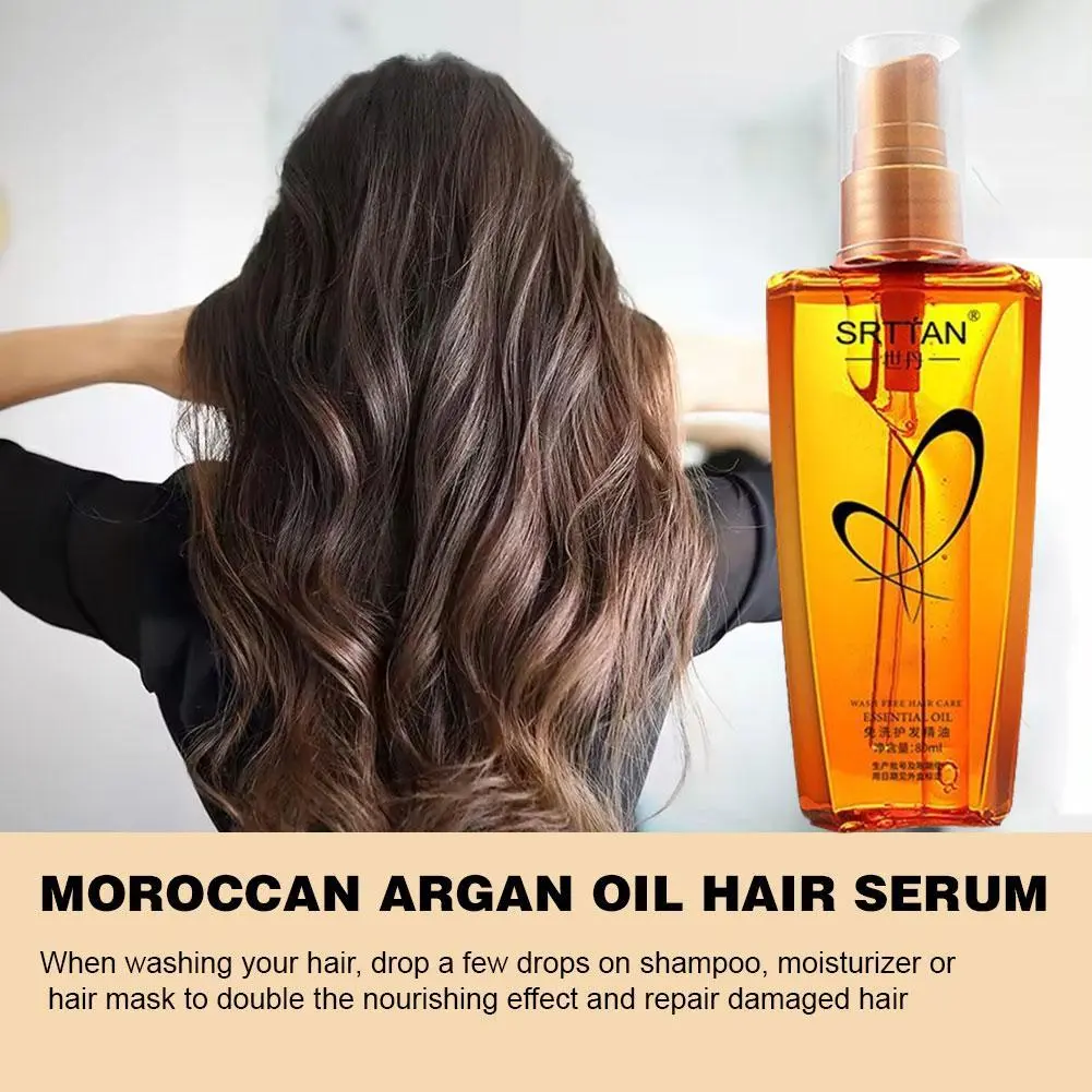 Moroccan Argan Oil Hair Serum Deep Repair For Dry Frizzy Newly Rebonding Hair Growth Essence M8D3