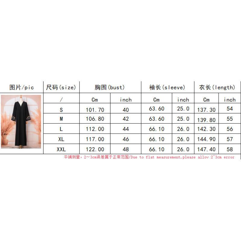 Product Introduction of Abaya Trkiye, Hàng Mới Về, Phong Cách Hồi Giáo, Thêu, Đầm Áo Choàng Thường Ngày Áo Cardigan, Trang Phục Nữ 6