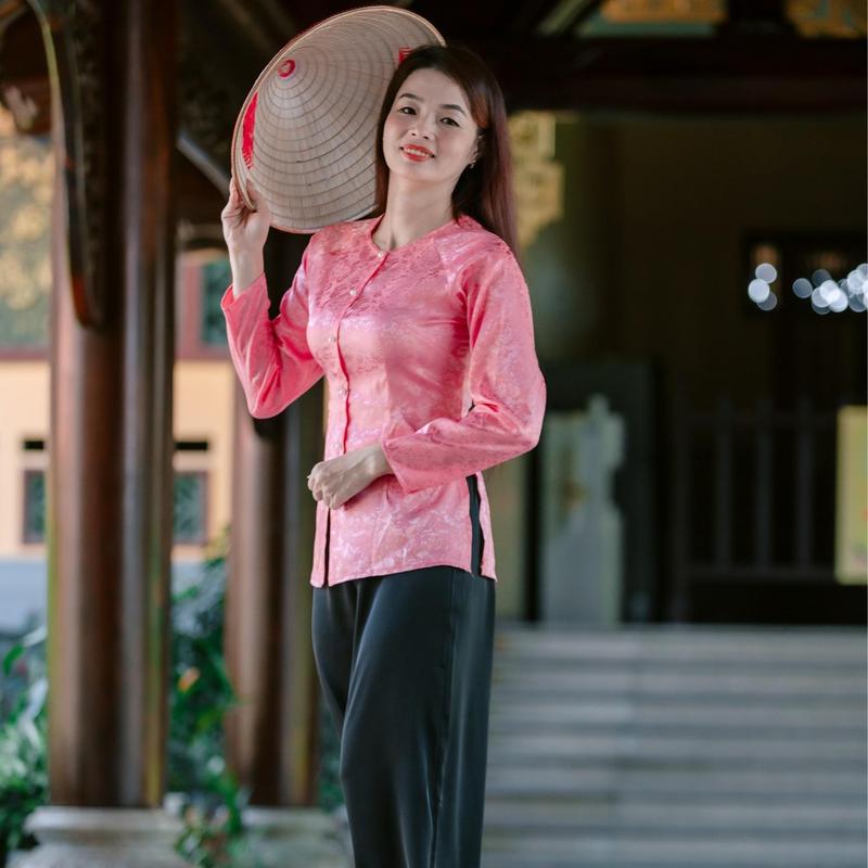SÉT BỘ BÀ BA TRUYỀN THỐNG GẮM HOA,QUẦN LỤA LATIN KÉT HỢP TÚI TRONG, PHONG CÁCH HIỆN ĐẠI TRẺ TRUNG, PHONG CÁCH TRUYỀN THỐNG, LỊCH LÃM XINH ĐẸP, TẶNG KÈM 1 CỘT TÓC XINH Nữ Women Nữ Women 4