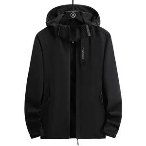 DISAI Jaket Pria Waterproof Anti Angin Jaket Satu Lapis Motor Pembongkaran Topi Outdoor Jacket J6628A