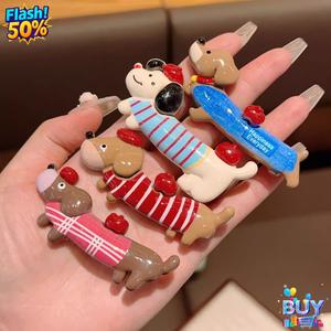 คลิปปากเป็ดสาวลูกสุนัข, เครื่องประดับผมใหม่, คลิปผมสุนัขดัชชุนด์ Ins น่ารัก, กิ๊บติดผมด้านข้าง, กิ๊บติดผมการ์ตูน, ผู้หญิงขั้นสูง, ราคาไม่แพง, แฟชั่นหรูหรา, สต็อกพร้อม, 2025