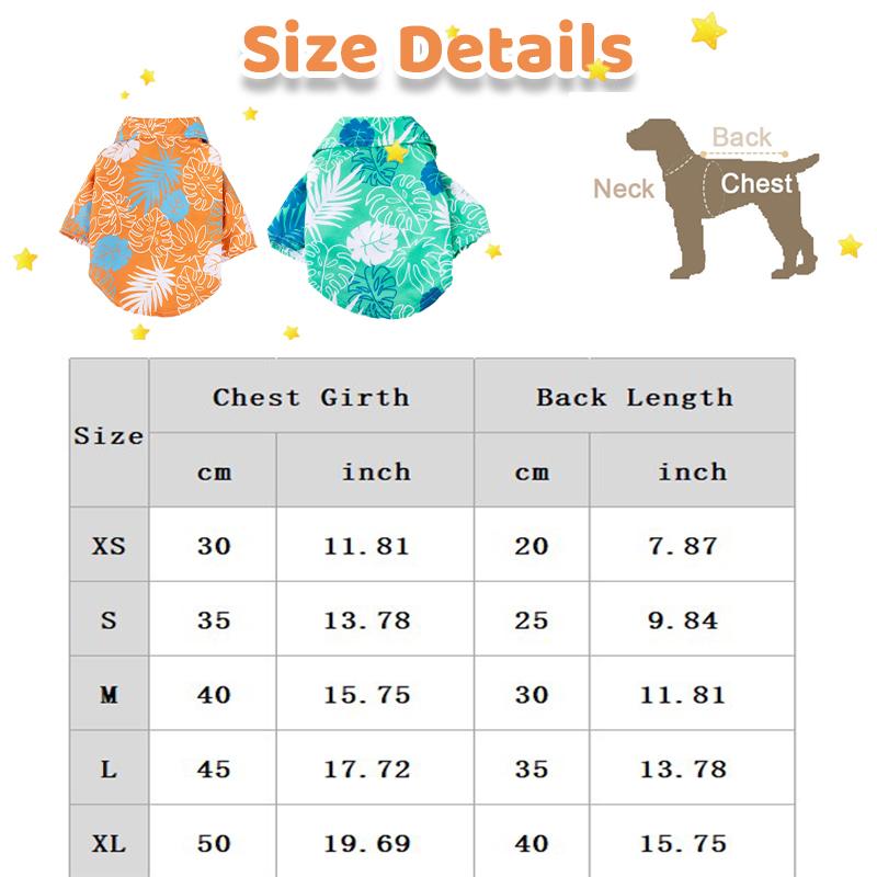 Product Introduction of Fashion Dog Shirt Puppy Breathable Coconut Tree Patern Shirt Cat Vest Chihuahua Yorkie Hawaiian Polo T-Shirts Pet Summer Clothes 14